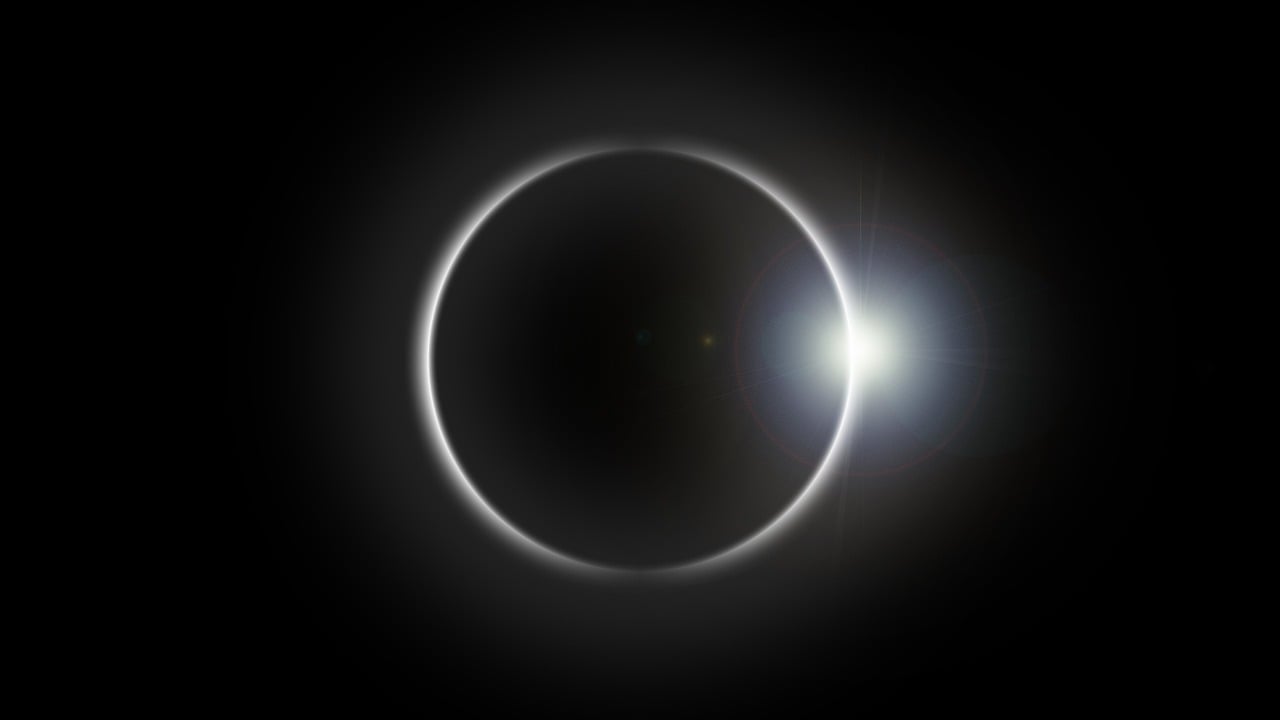 eclipse, solar eclipse, sun, flare, astronomy, nature, space, black sun