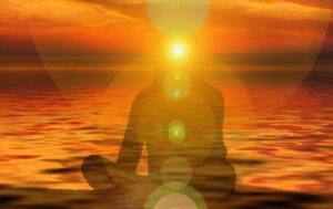 woman, silhouette, sunset, view, nature, direction, self, meditation, relaxation, power, energy, dusk, self-healing, esoteric, healing powers, body