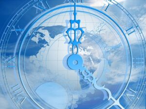 time, clock, abstract, clouds, heaven, globe, continents, background, meridian, coordinates, time display, pointer, clocks, hour, minutes, clock face, lines, second, waves, events, deadline, nature, planning, moment, present, future, period of time, digits, time window