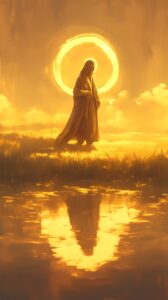 ai generated, jesus christ, sunset, god, divine, religion, christ, nature, christendom, faith, power, prayer, light