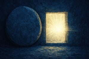 ai generated, resurrection, tomb, easter, jesus, light, stone, empty, christian, christianity, faith, cave, religion, hope, religious, gospel, open, door, bright, christ, sepulcher, miracle, belief, spiritual, symbol
