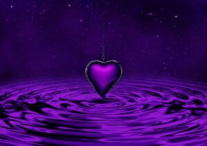 heart, water, space, love, gothic, romance, in love, friendship, symbol, decorative, background, grief, happiness, waves, bad luck, metal, shine, purple, black, heart pain, flow, trust, circuit